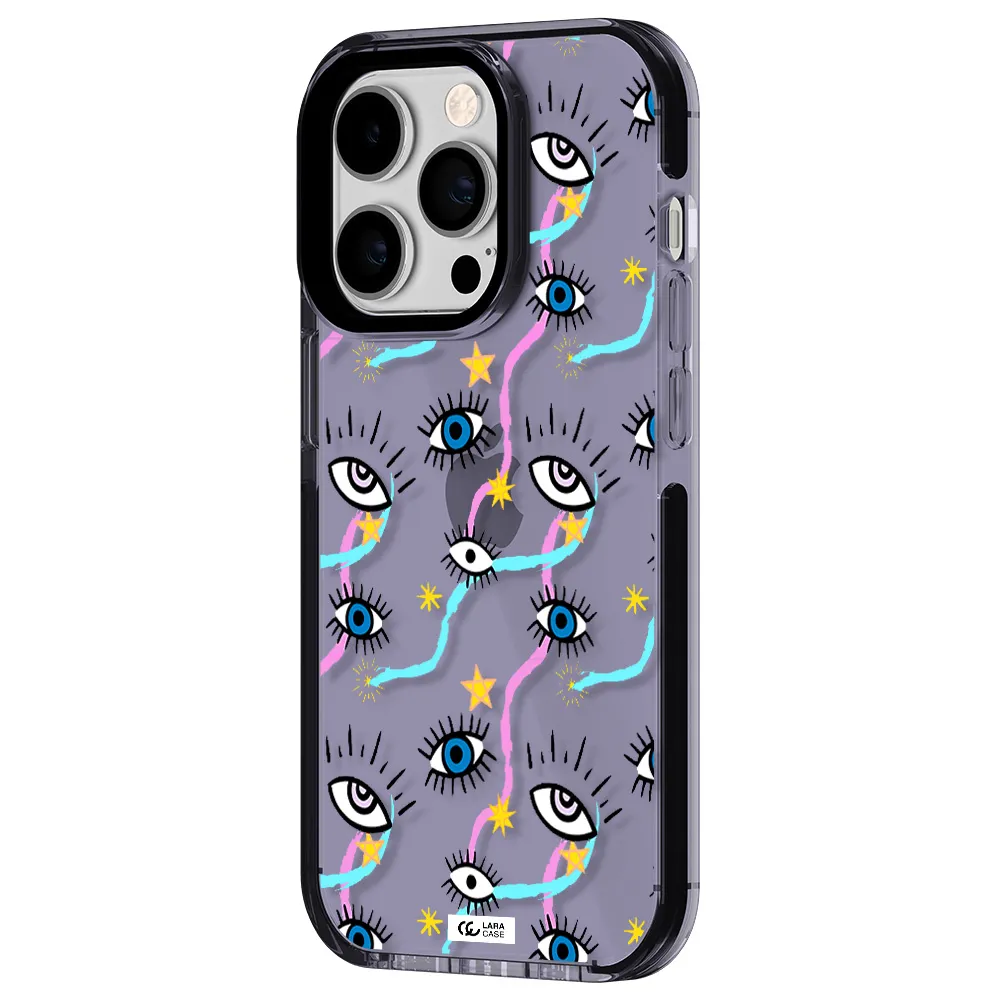 Eye And Ribbon Apple iPhone 14 pro impact Lilac Case