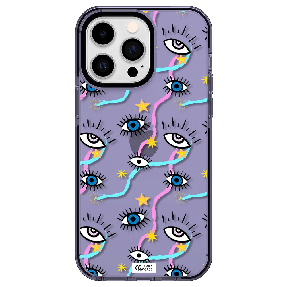 Eye And Ribbon Apple iPhone 14 pro max impact Lilac Case