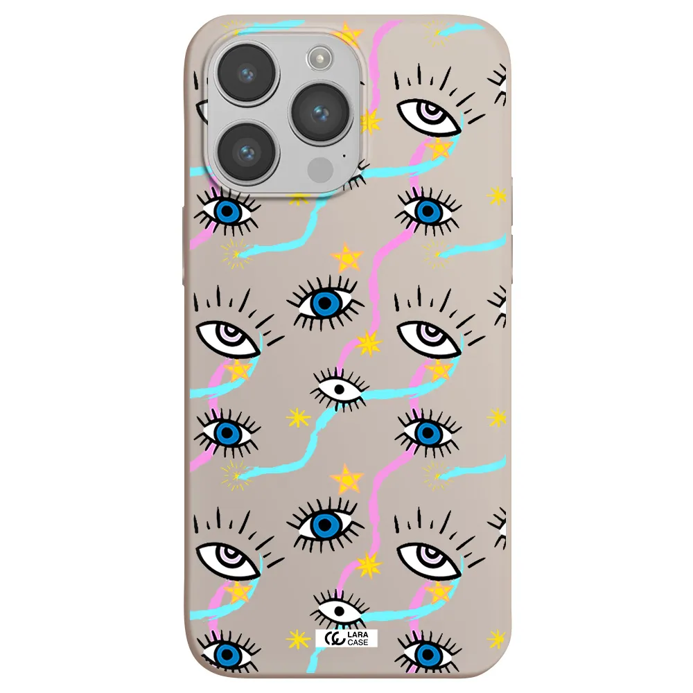 Eye And Ribbon Apple iPhone 14 pro Silicone Stone Case