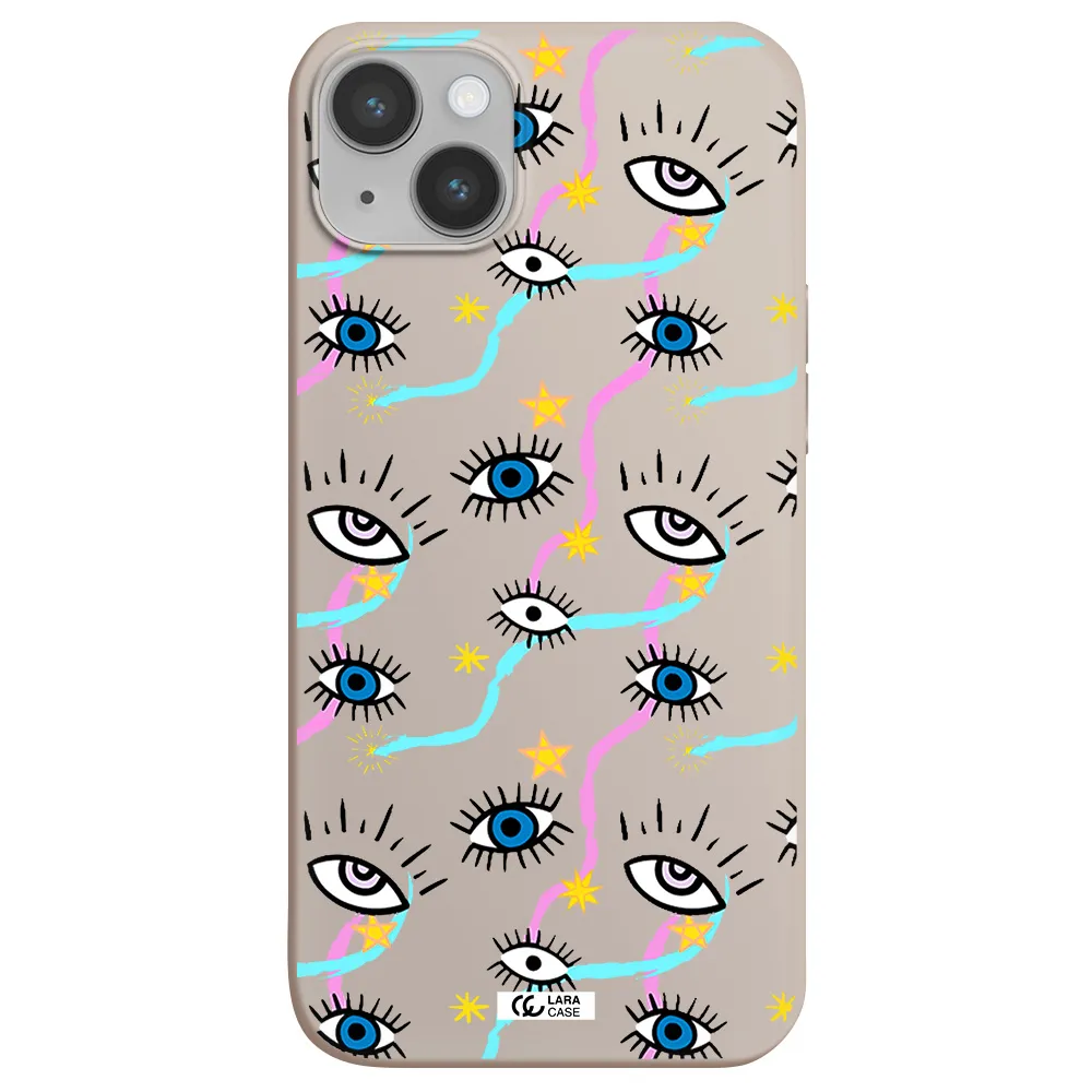 Eye And Ribbon Apple iPhone 14 Silicone Stone Case