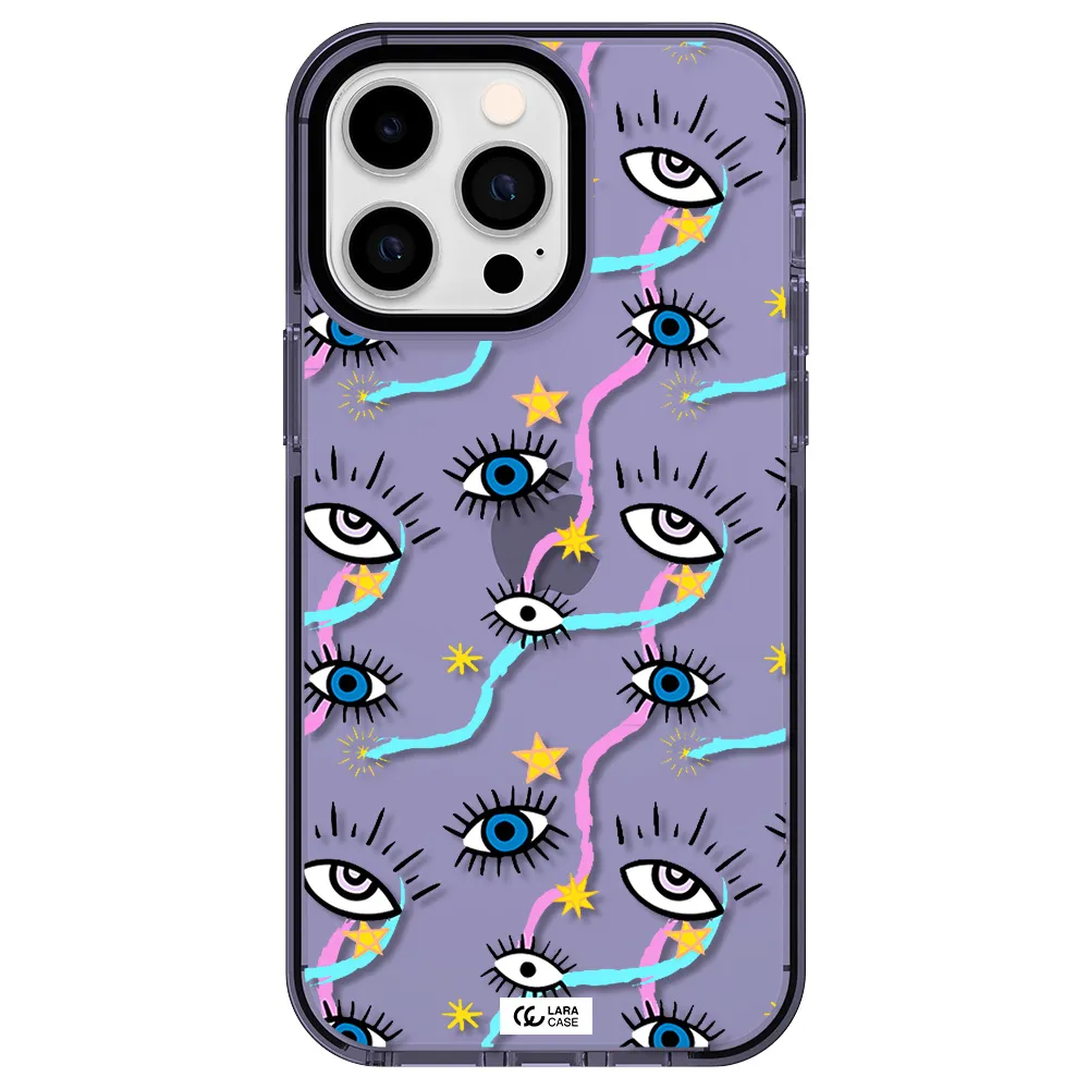 Eye And Ribbon Apple iPhone 15 Pro impact Lilac Case