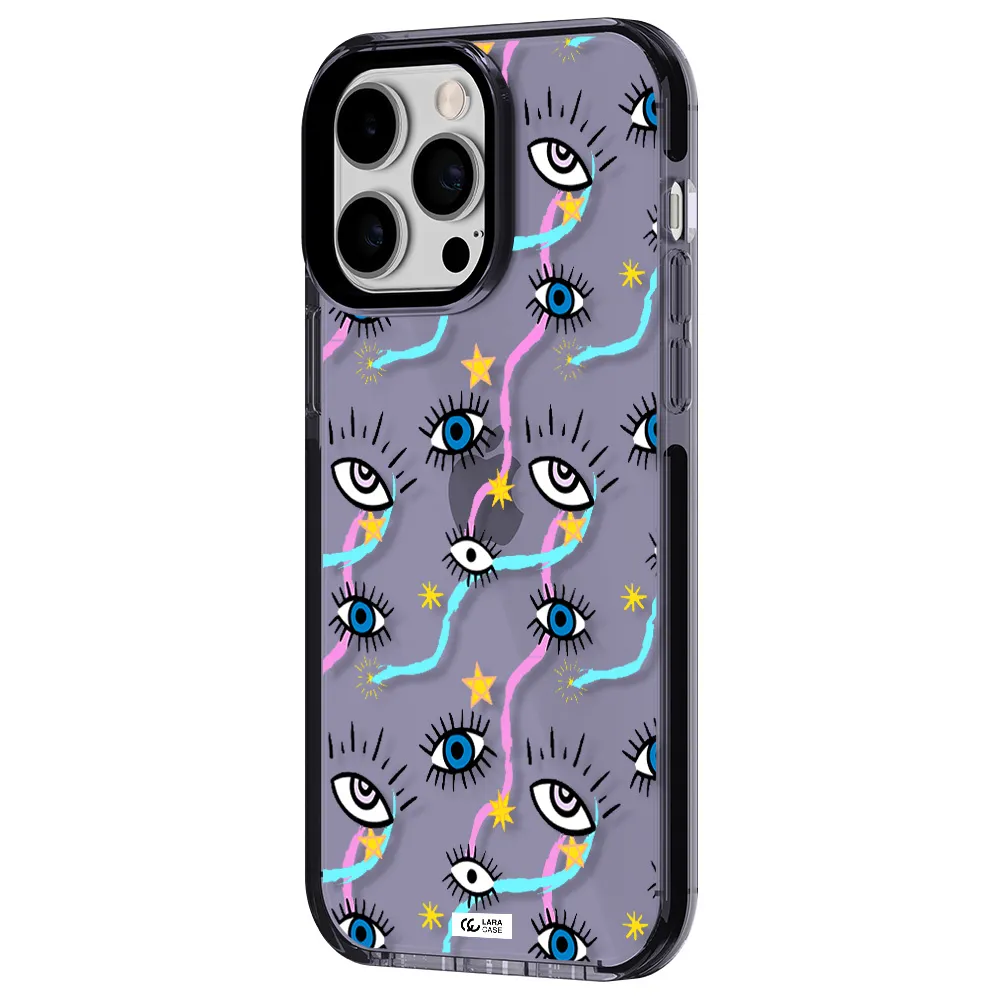 Eye And Ribbon Apple iPhone 15 Pro impact Lilac Case