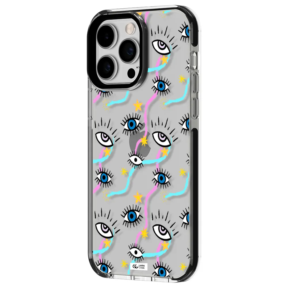 Eye And Ribbon Apple iPhone 15 Pro Max impact black border Case