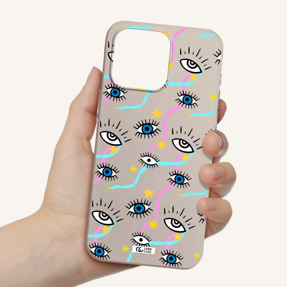 Eye And Ribbon Apple Iphone 15 Pro max Silicone Stone Case