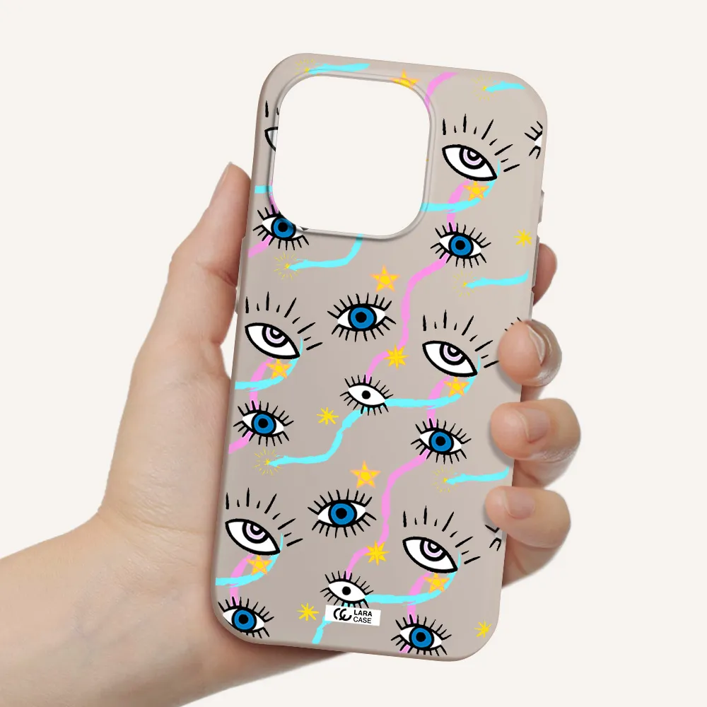 Eye And Ribbon Apple Iphone 15 Pro Silicone Stone Case