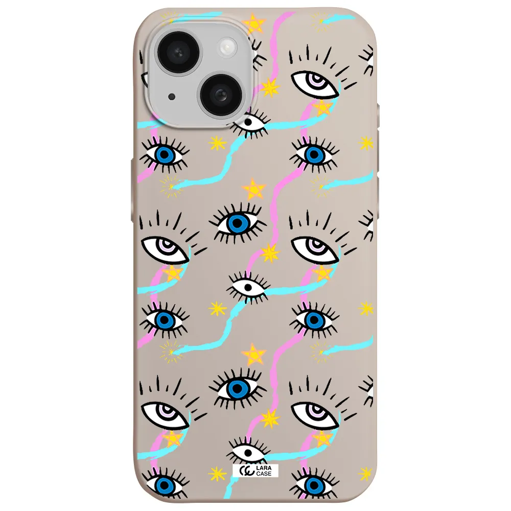 Eye And Ribbon Apple iPhone 15 Silicone Stone Case