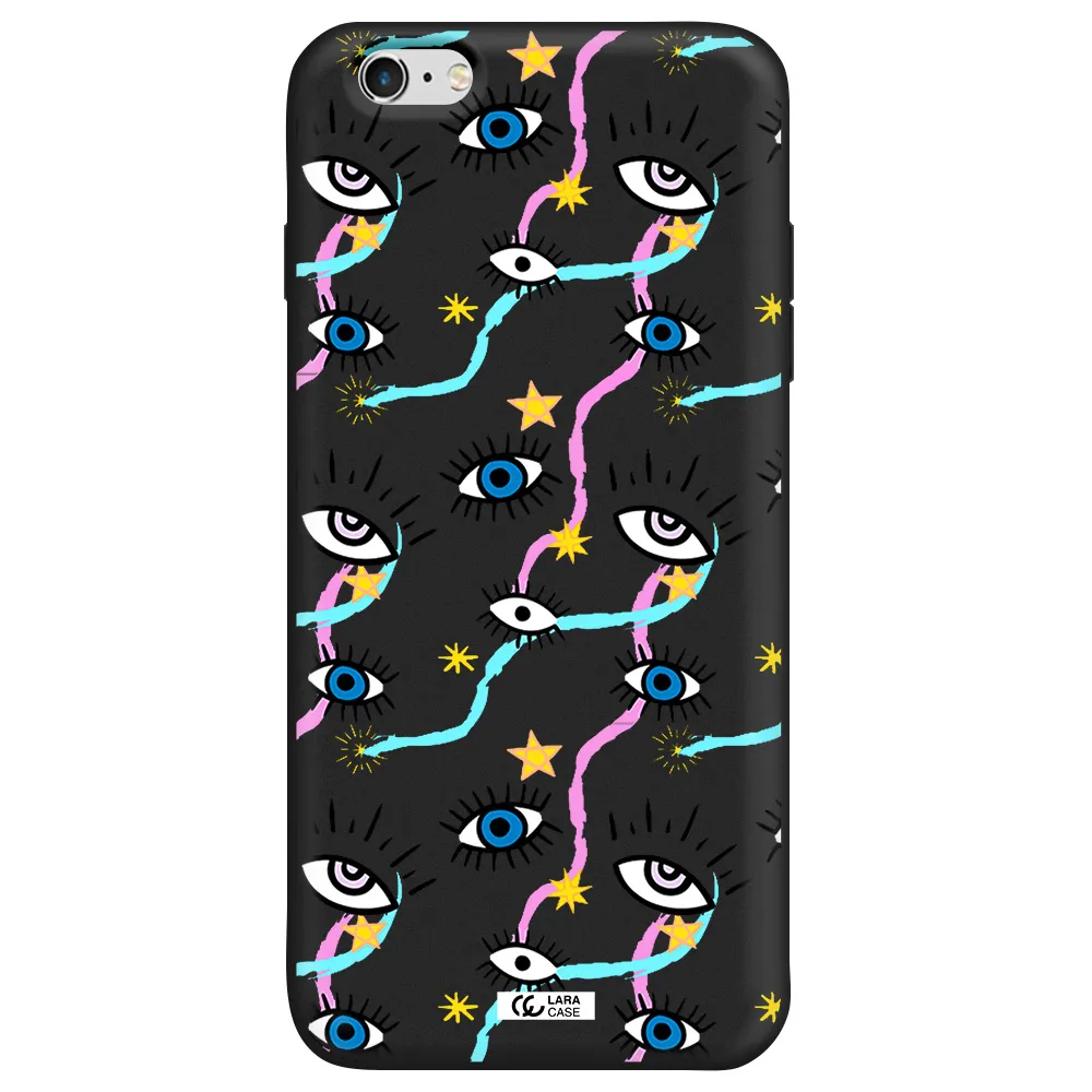 Eye And Ribbon Apple iPhone 6 s plus Silicone black Case