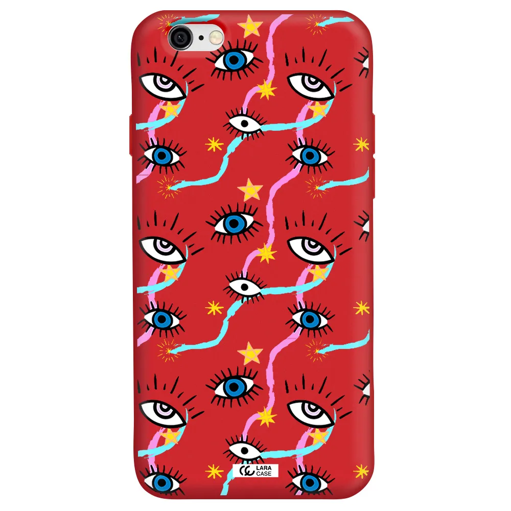 Eye And Ribbon Apple iPhone 6 Silicone Imperial Red Case