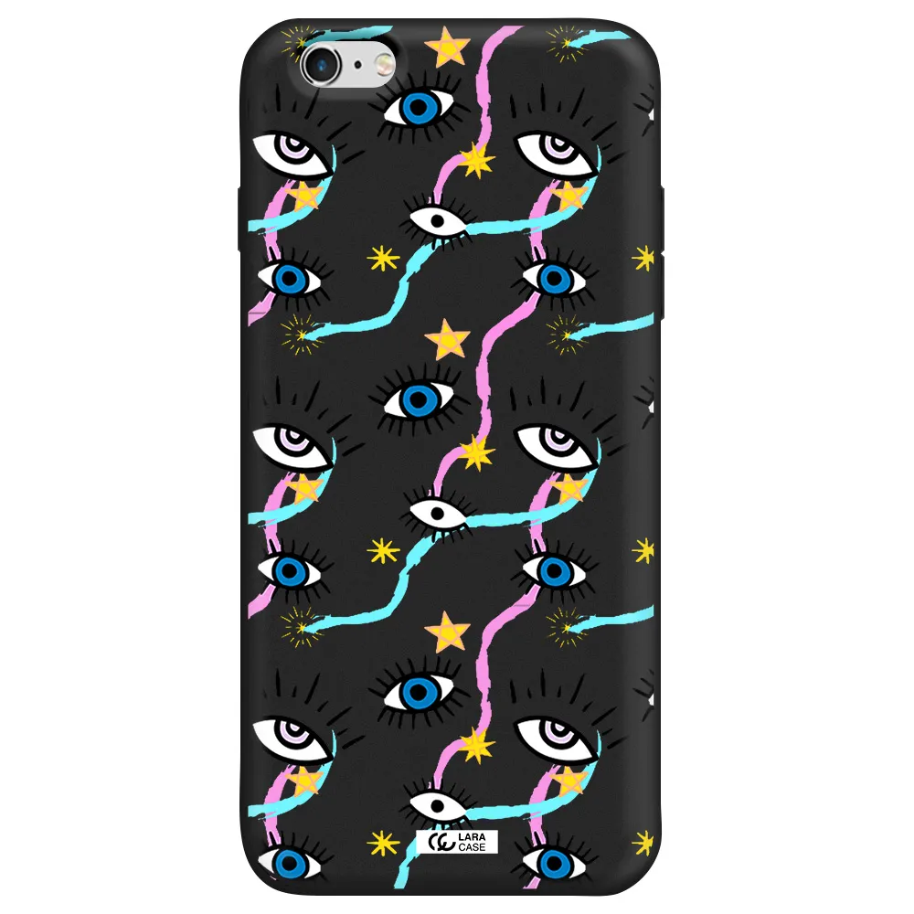 Eye And Ribbon Apple iPhone 6S Silicone black Case