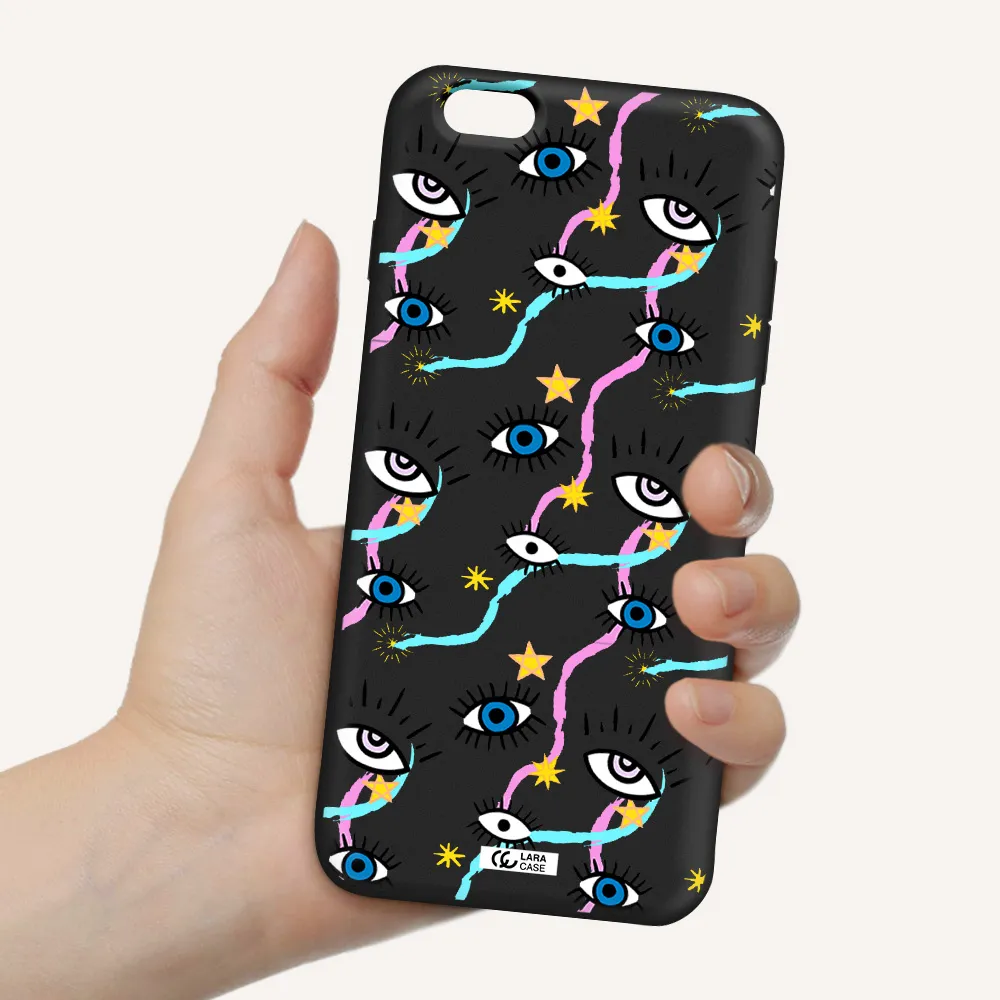 Eye And Ribbon Apple iPhone 6S Silicone black Case