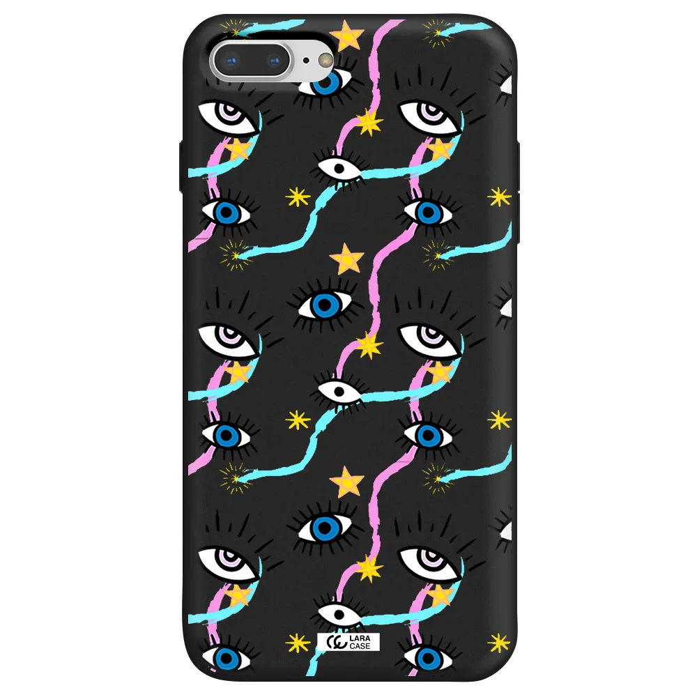 Eye And Ribbon Apple iPhone 7 plus Silicone black Case