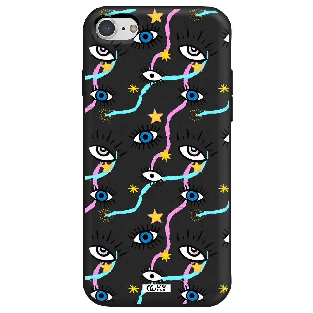 Eye And Ribbon Apple iPhone 7 Silicone black Case