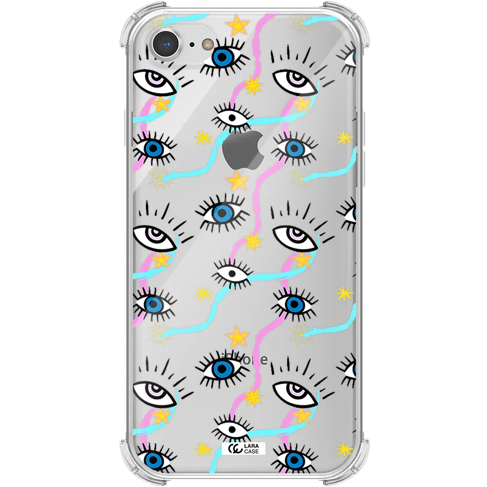 Eye And Ribbon Apple iPhone 8 Clear PC Case