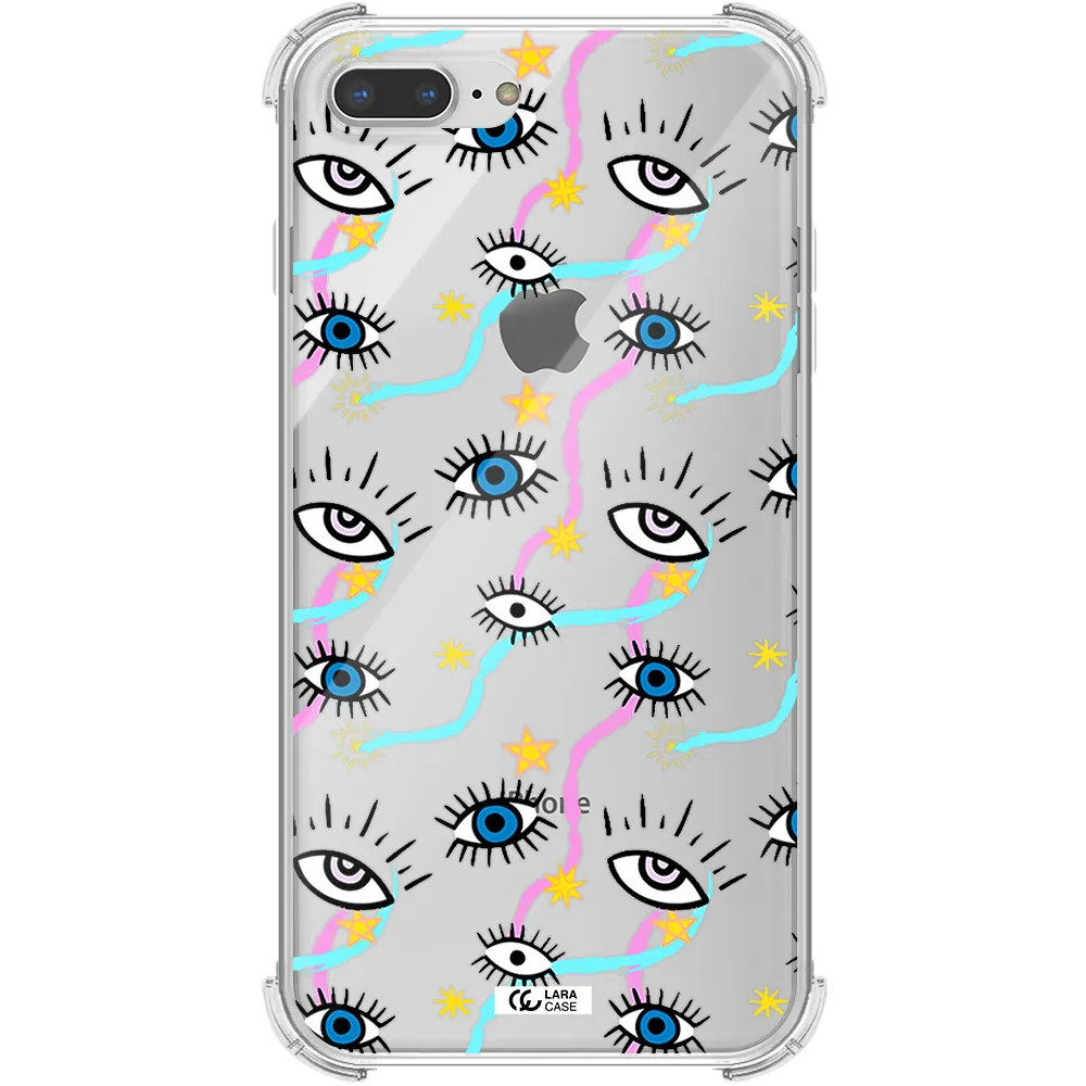 Eye And Ribbon Apple iPhone 8 plus Clear PC Case
