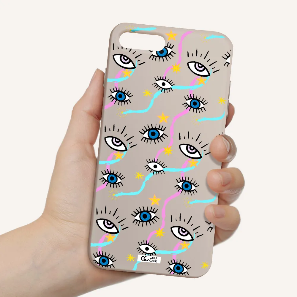 Eye And Ribbon Apple iPhone 8 plus Silicone Stone Case