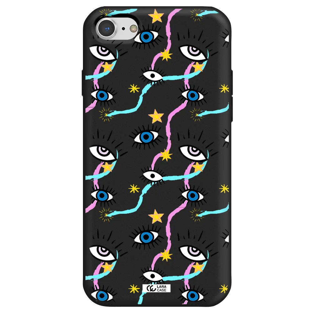 Eye And Ribbon Apple iPhone 8 Silicone black Case