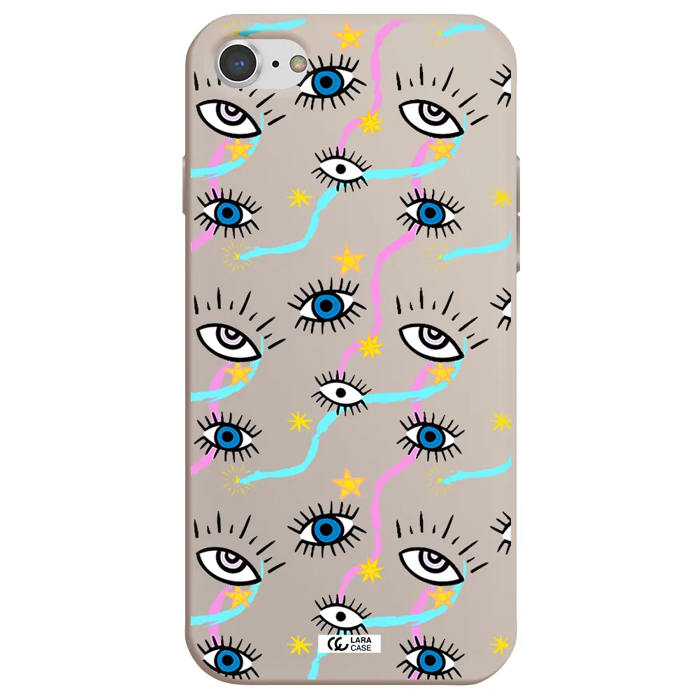Eye And Ribbon Apple iPhone 8 Silicone Stone Case