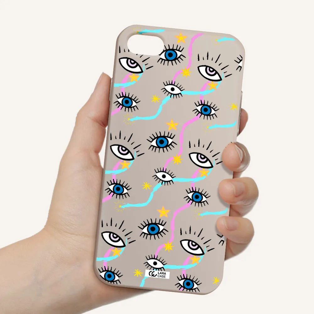 Eye And Ribbon Apple iPhone 8 Silicone Stone Case