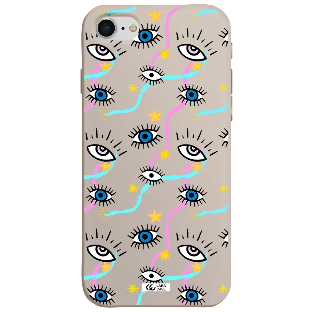 Eye And Ribbon Apple iPhone se 2020 Silicone Stone Case