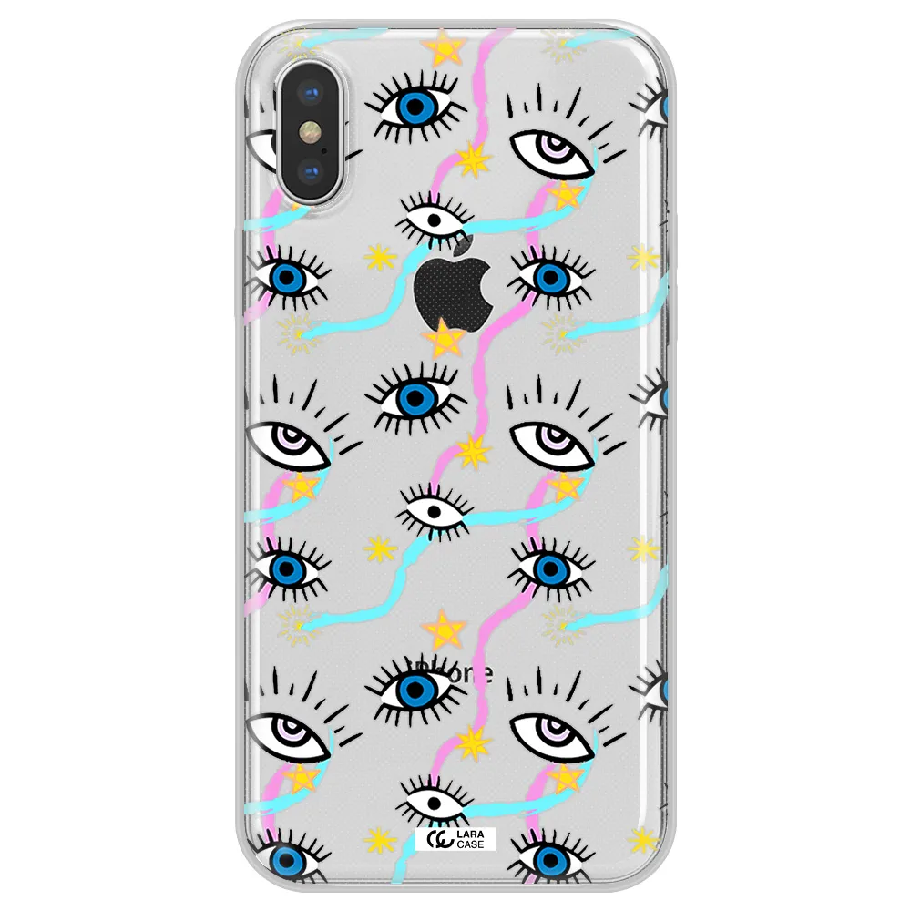 Eye And Ribbon Apple iPhone X Clear TPU Case