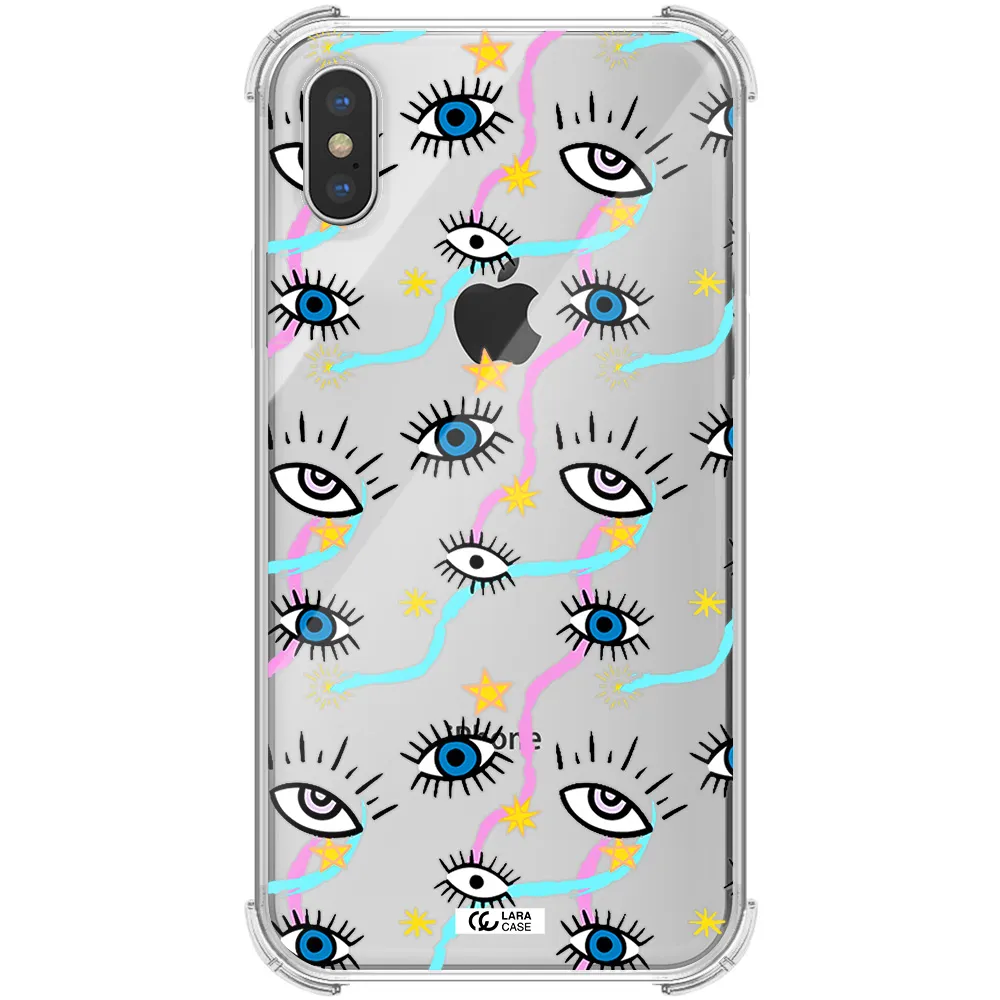 Eye And Ribbon Apple iPhone XS Clear PC Case