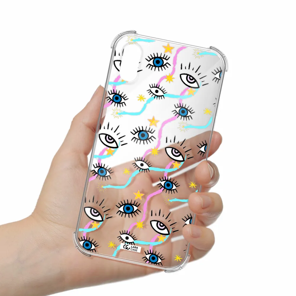 Eye And Ribbon Apple iPhone XS Clear PC Case