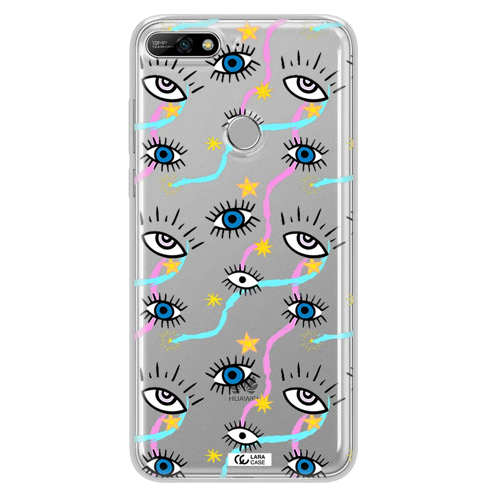Eye And Ribbon Huawei Y7 2018 Clear TPU Case