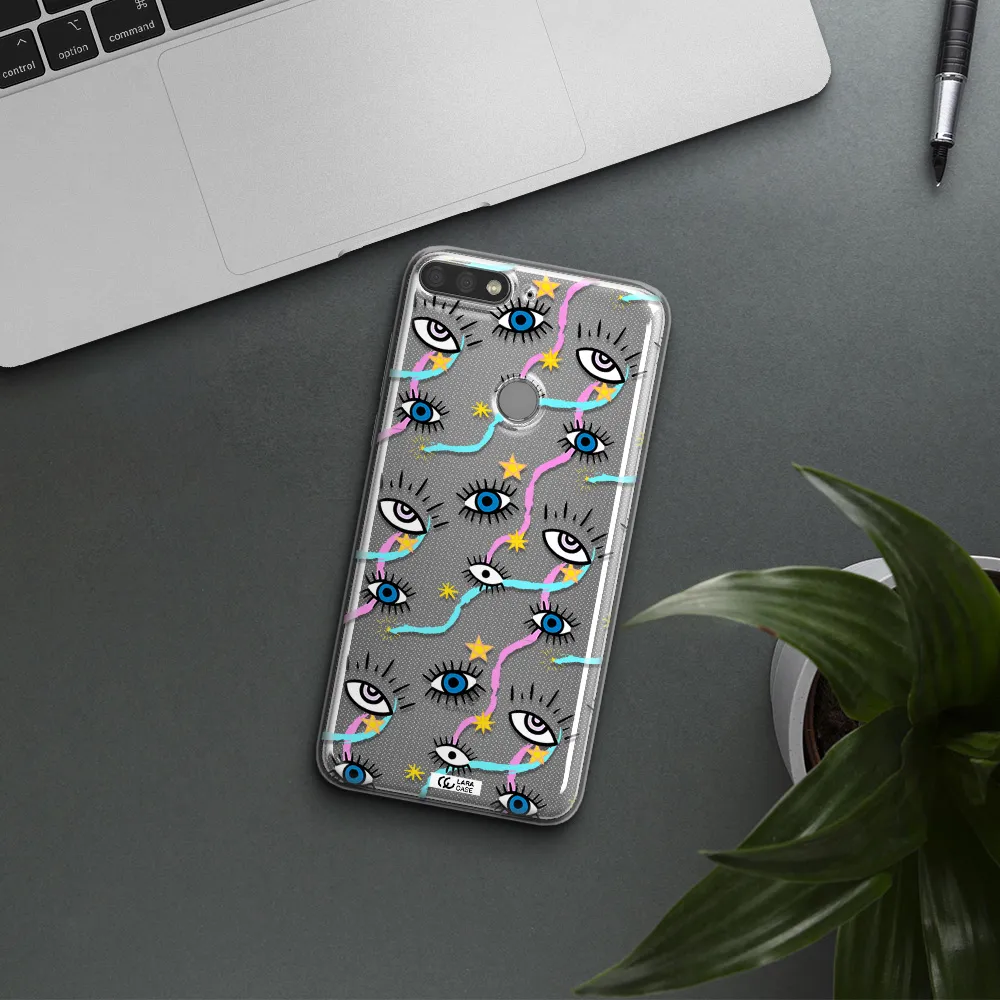 Eye And Ribbon Huawei Y7 Prime 2018 Clear TPU Case