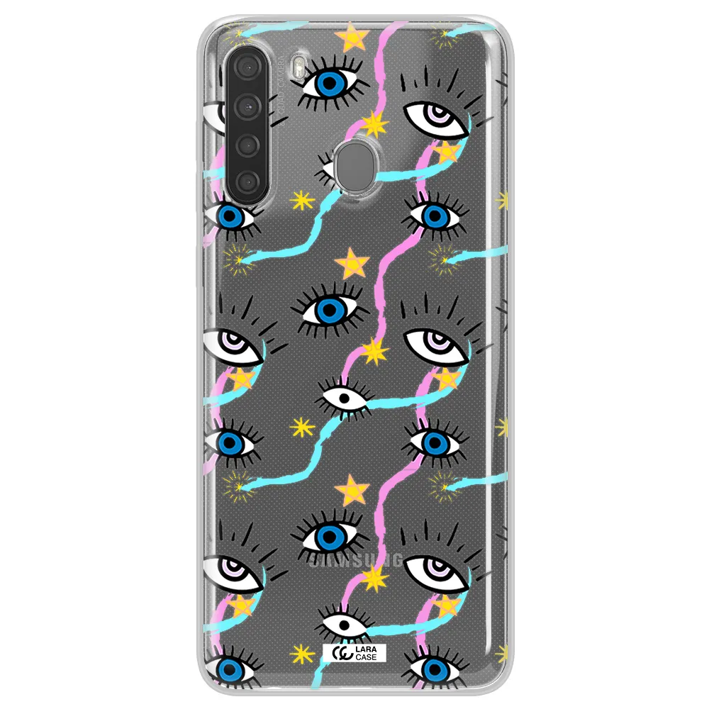 Eye And Ribbon Samsung A21 Clear TPU Case