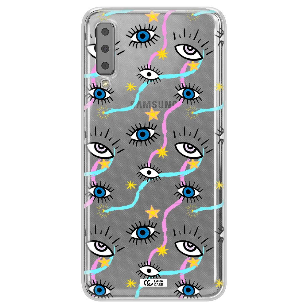 Eye And Ribbon Samsung A7 2018 Clear TPU Case