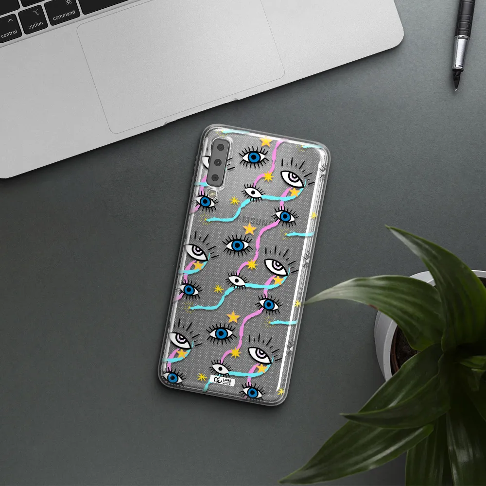 Eye And Ribbon Samsung A7 2018 Clear TPU Case