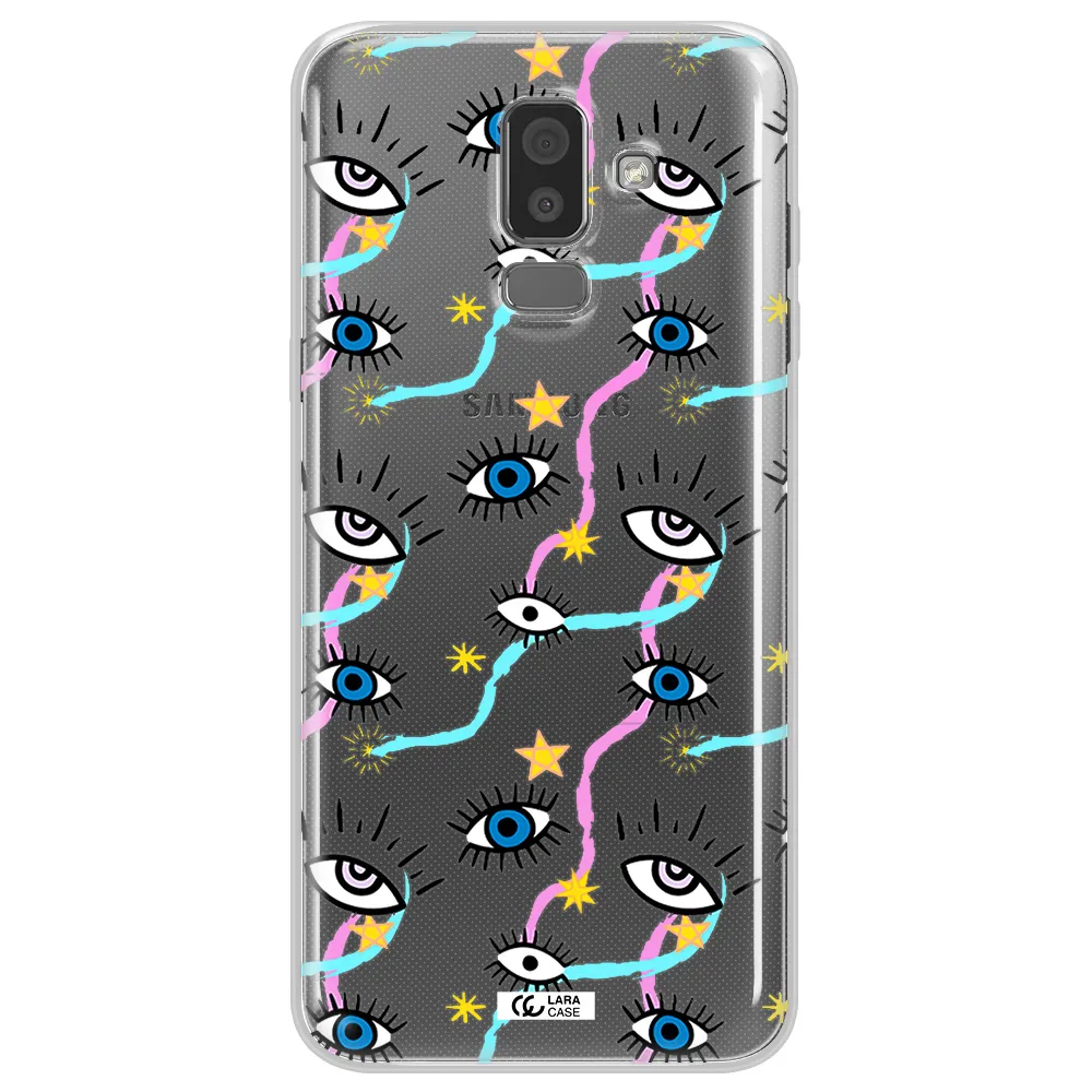 Eye And Ribbon Samsung J8 Clear TPU Case