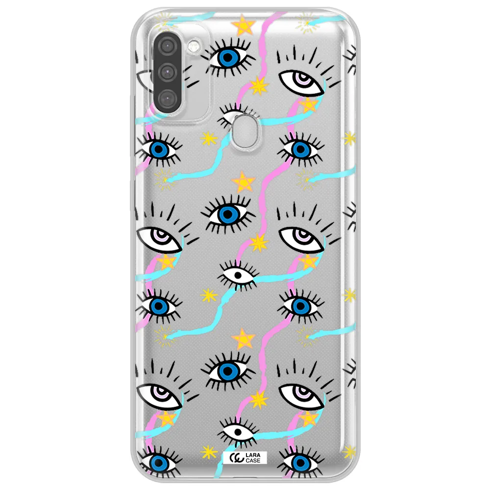 Eye And Ribbon Samsung M11 Clear TPU Case