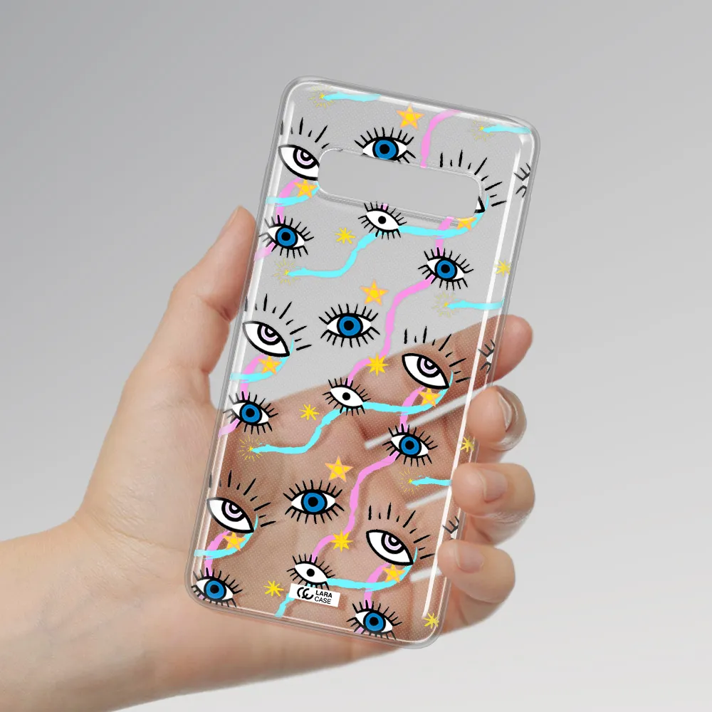 Eye And Ribbon Samsung S10 Clear TPU Case