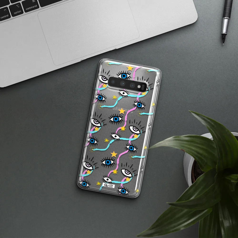 Eye And Ribbon Samsung S10 Plus Clear TPU Case