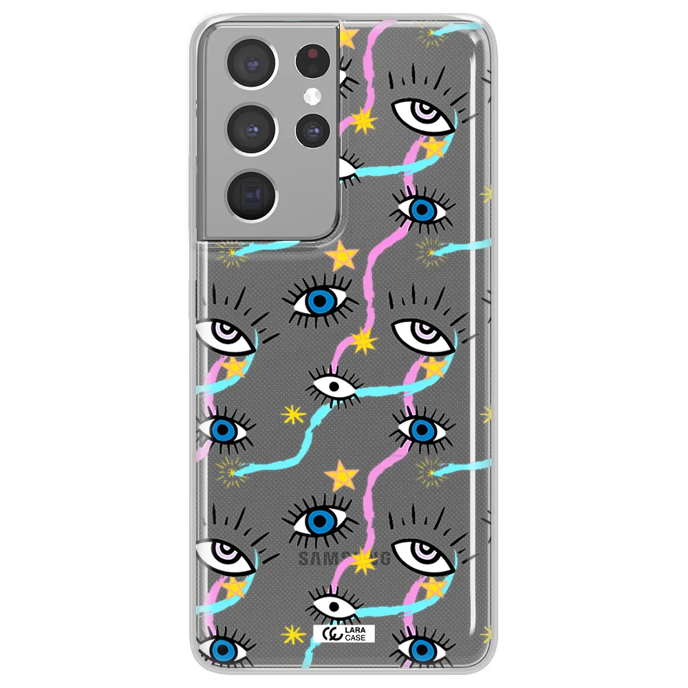 Eye And Ribbon Samsung S21 Ultra Clear TPU Case
