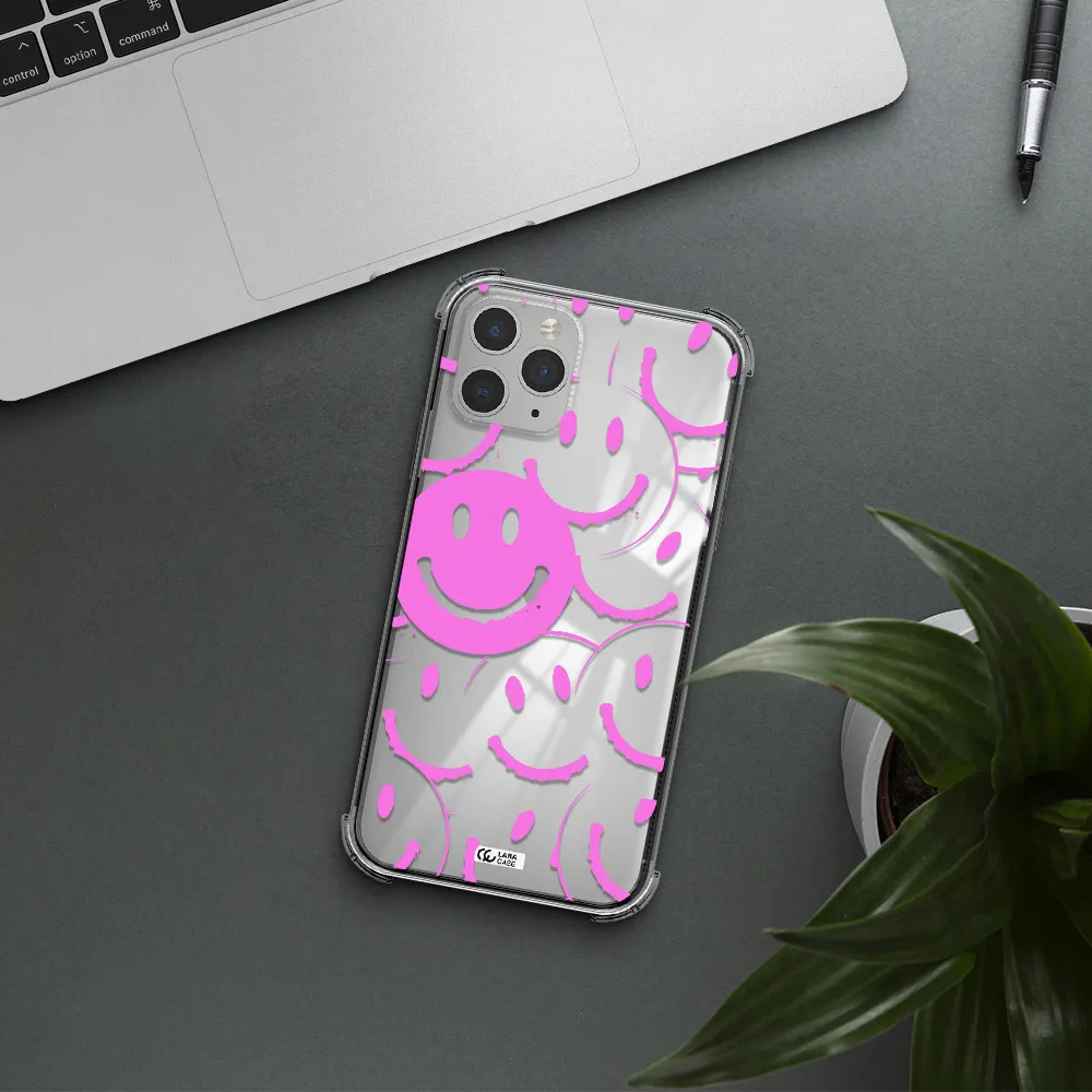 Smile Purple Apple iPhone 11 pro max Clear PC Case
