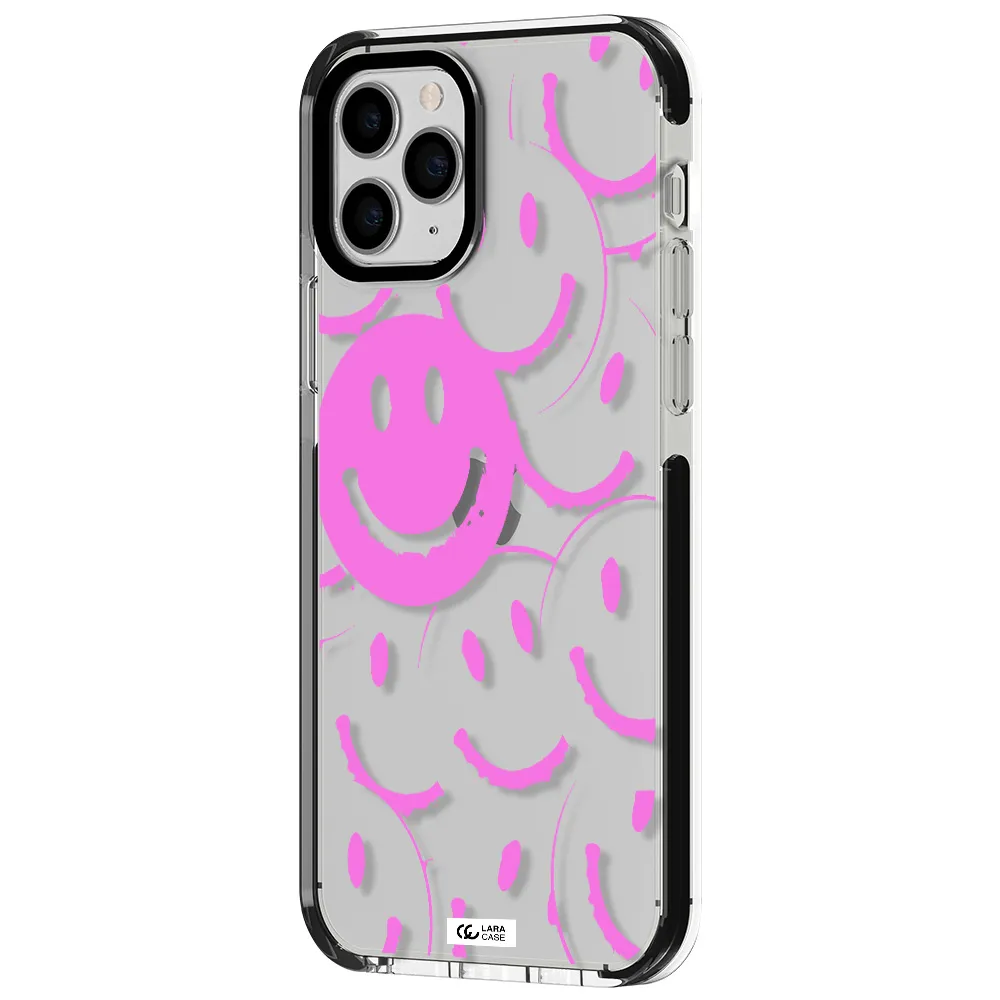 Smile Purple Apple iPhone 11 pro max impact black border Case