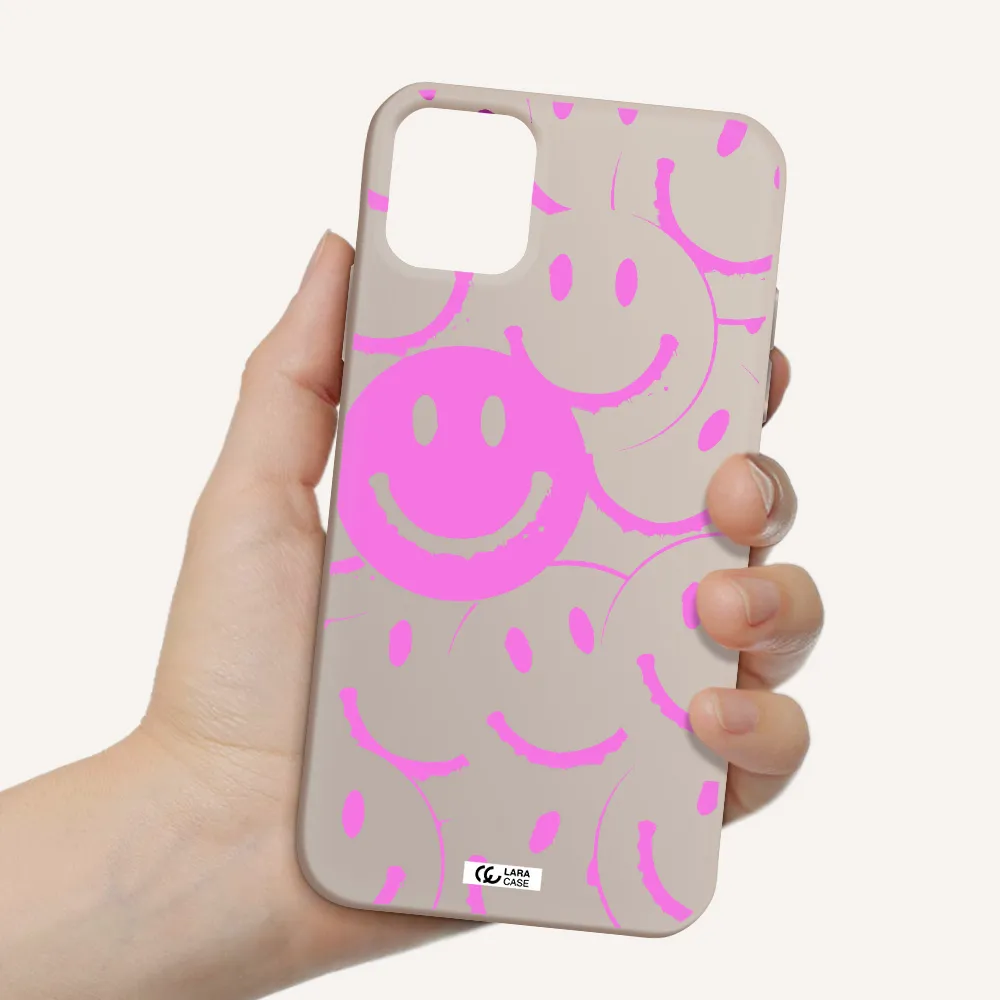 Smile Purple Apple iPhone 11 Silicone Stone Case