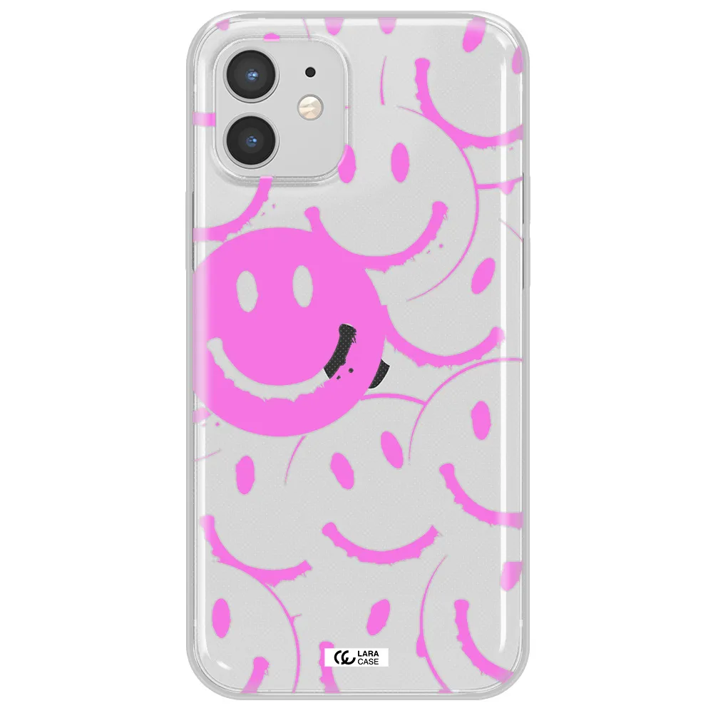 Smile Purple Apple iPhone 12 mini Clear TPU Case