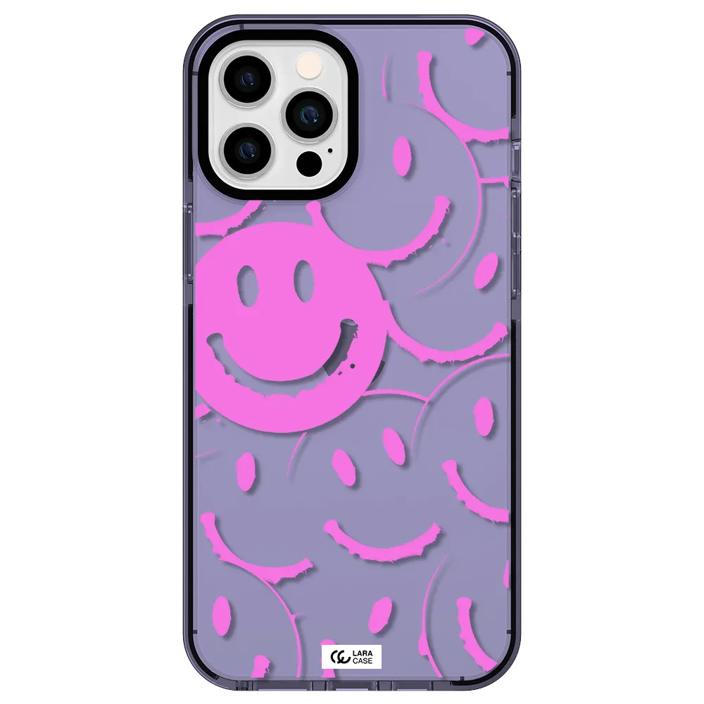 Smile Purple Apple iPhone 12 pro max impact Lilac Case
