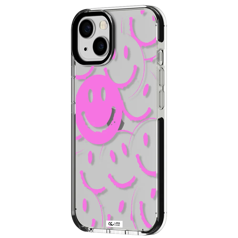 Smile Purple Apple iPhone 13 impact black border Case