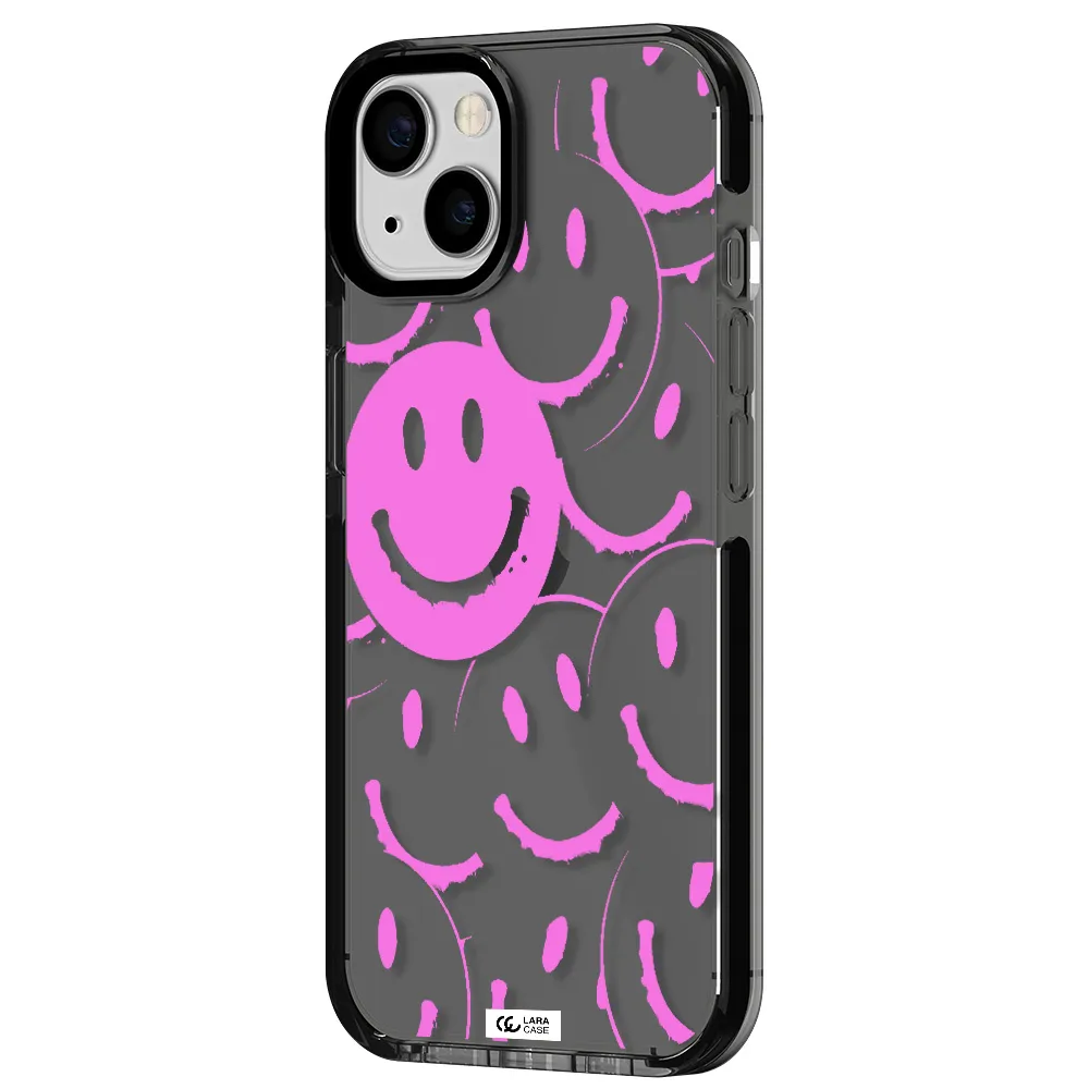 Smile Purple Apple iPhone 13 impact Smoke Black Case