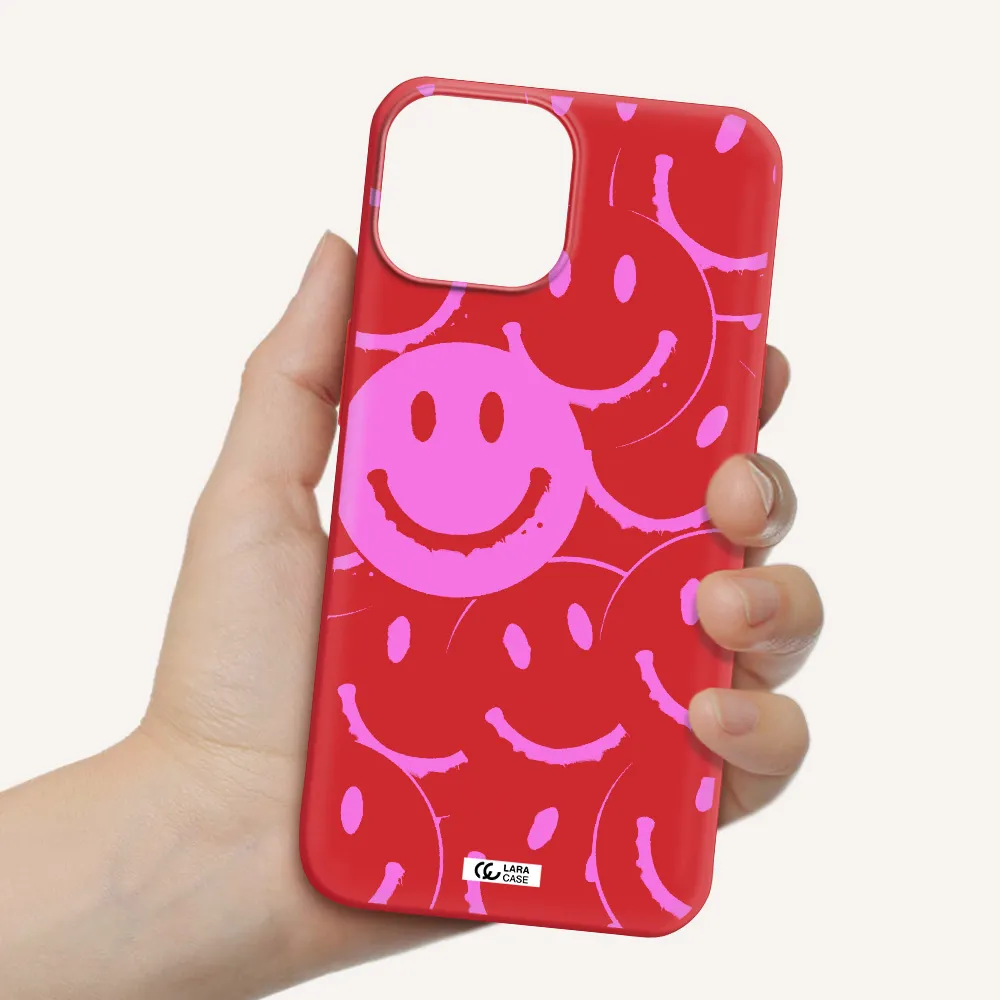 Smile Purple Apple iPhone 13 mini Silicone Imperial Red Case
