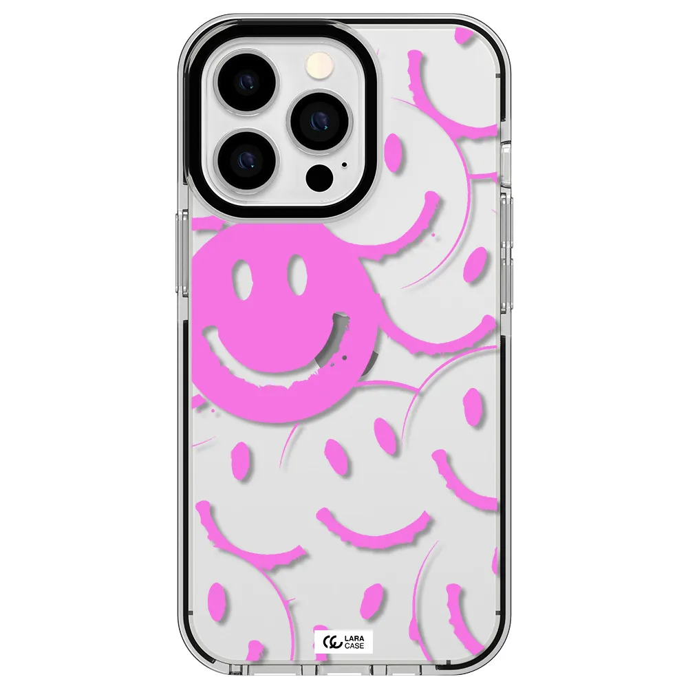 Smile Purple Apple iPhone 13 Pro impact black border Case