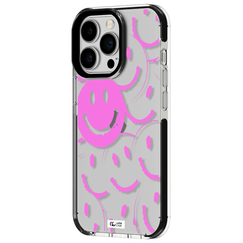Smile Purple Apple iPhone 13 Pro impact black border Case