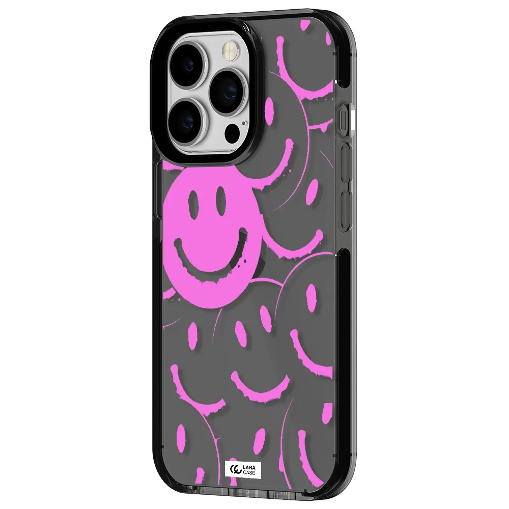 Smile Purple Apple iPhone 13 Pro impact Smoke Black Case