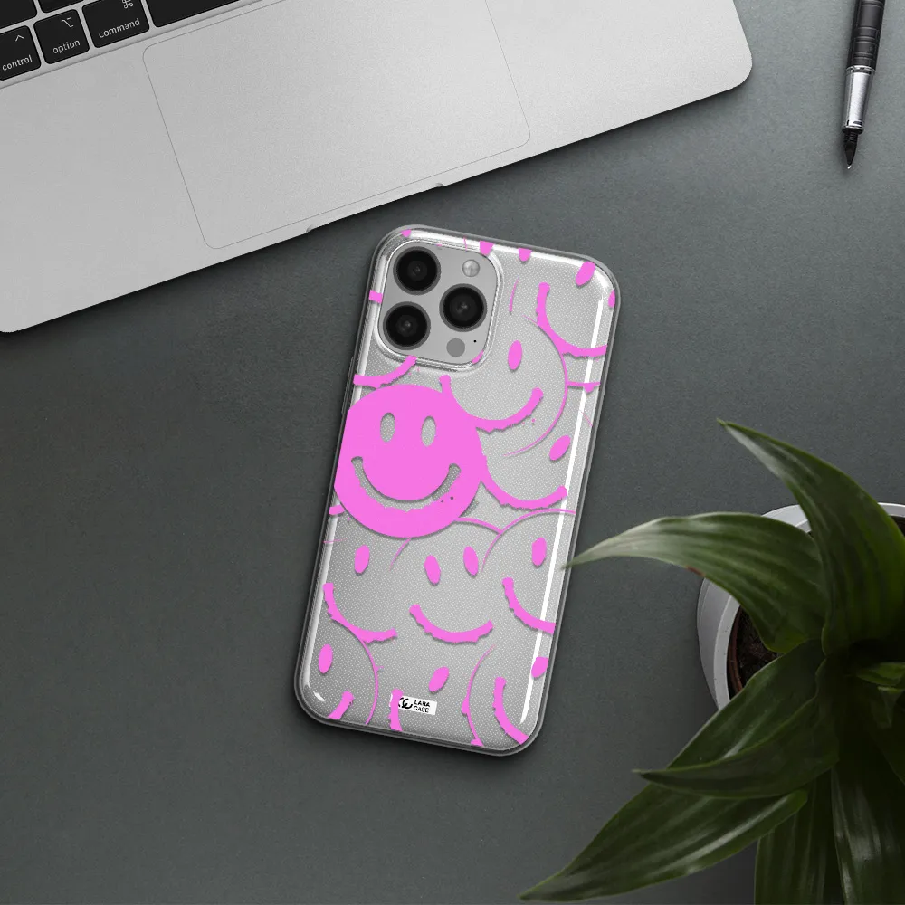 Smile Purple Apple iPhone 13 Pro Max Clear TPU Case