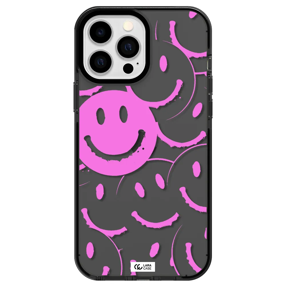 Smile Purple Apple iPhone 13 Pro Max impact Smoke Black Case