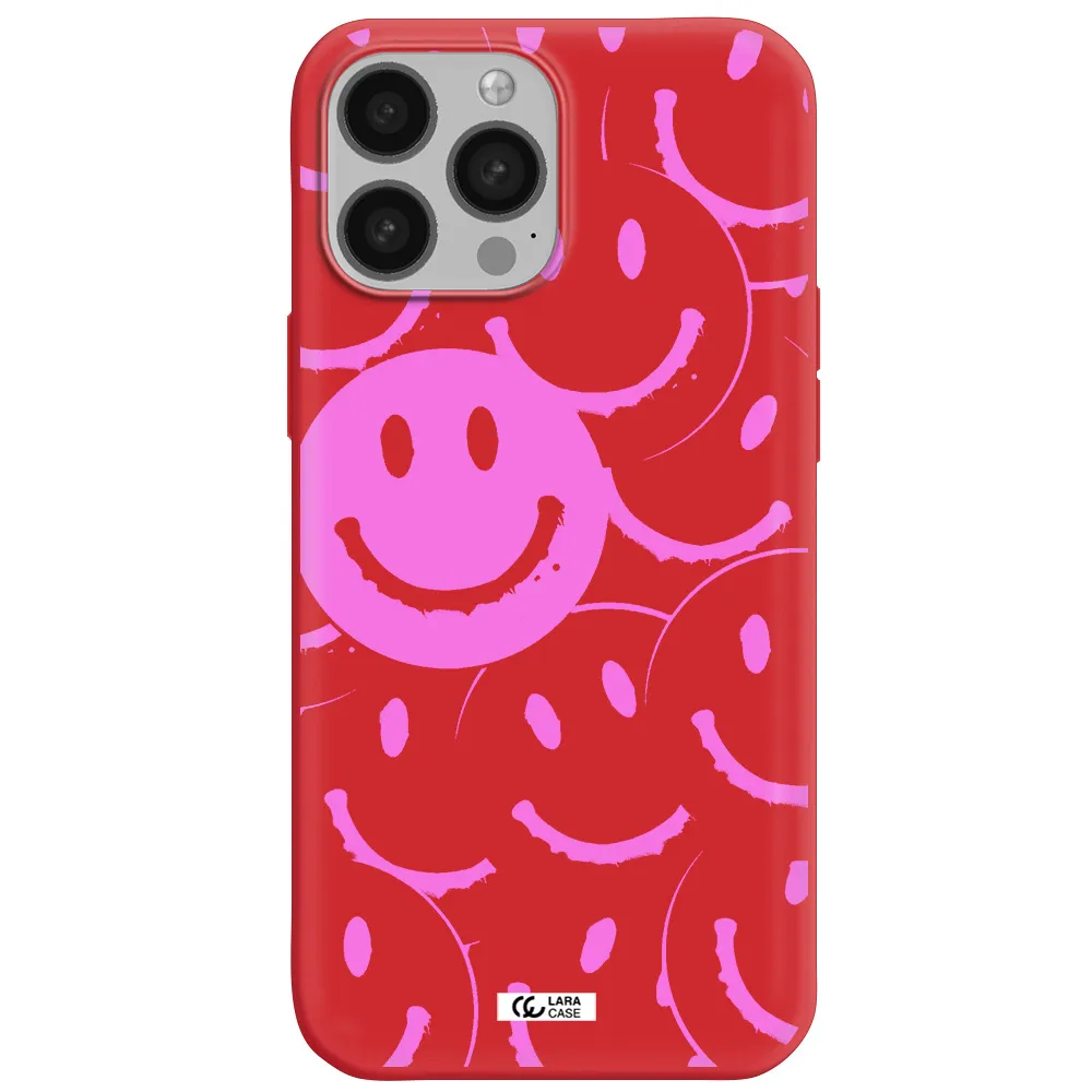 Smile Purple Apple iPhone 13 Pro Max Silicone Imperial Red Case